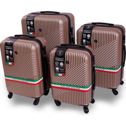 Reisekoffer BERTOO Milano - Champagner-Set 4 in 1