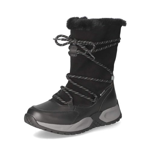 Gabor Rollingsoft Damen Winterstiefeletten/ Stiefeletten Schwarz Ledermix Größe: 61/2