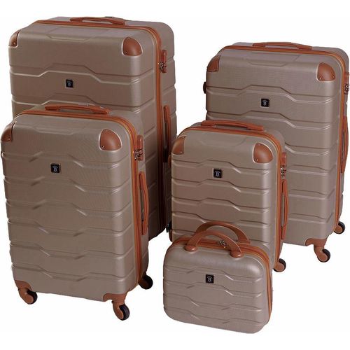 Reisekoffer BERTOO Firenze - Champagner-Set 5 in 1