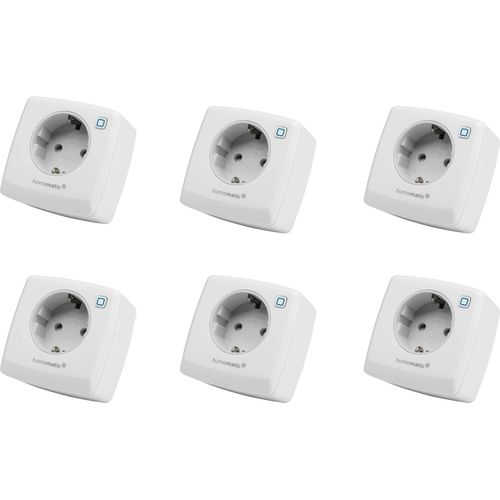 HOMEMATIC IP 157337A0, Schalt-Messsteckdose, 6 Stück