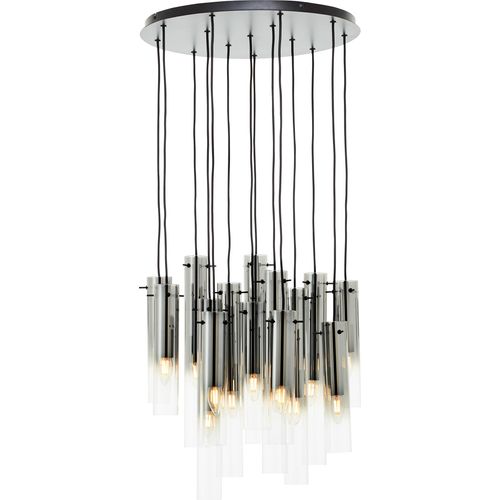 BRILLIANT Pendelleuchte 14-flammig Glasini schwarz IP20 E14 25 Watt dimmbar g. f. Kerzenlampe
