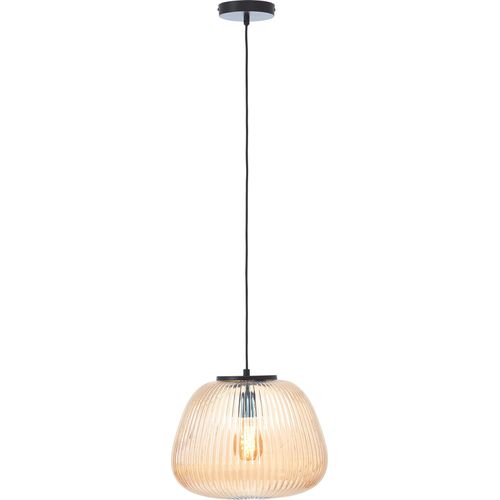 BRILLIANT Pendelleuchte 35cm Kaizen braun IP20 E27 40 Watt dimmbar g. f. Normallampe