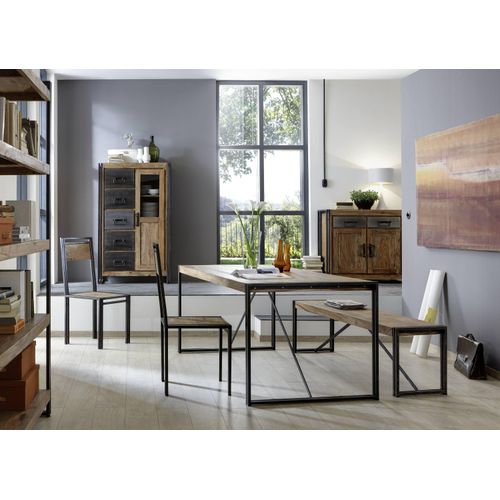 Tisch 180x90 cm Akazie Altmetall Esstisch Küchentisch Esszimmer Speisetisch