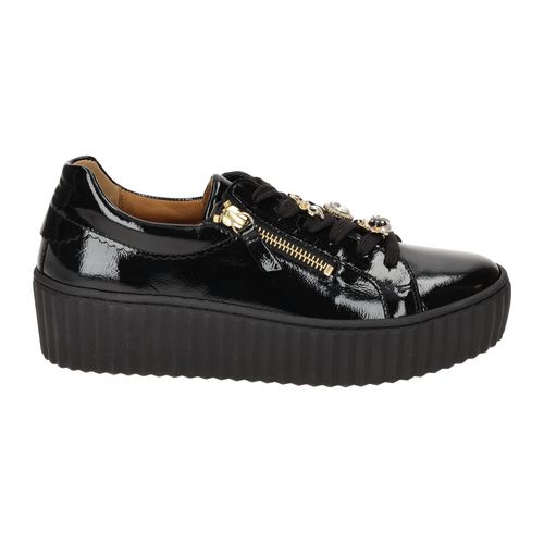 Gabor Damen Sneaker schwarz Lack