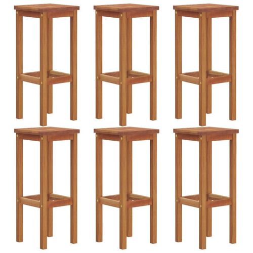 Barhocker 6 Stk. Massivholz Akazie