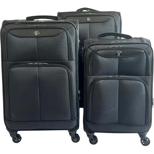 Reisekoffer BERTOO Bolzano - schwarz Set 3 in 1