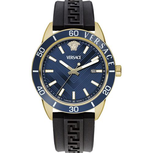 Versace Herren Quarzuhr Greca Urban schwarz blau VEYCA0224