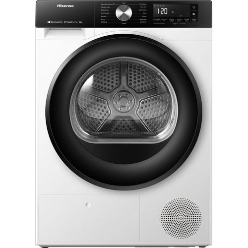 Hisense DH3S902BW3 Wäschetrockner Freistehend Frontlader 9 kg Weiß, Schwarz