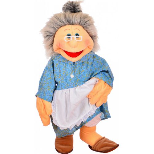 Großmutter Handpuppe als Bauchrednerpuppe 65 cm