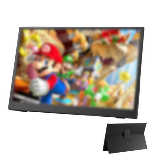 ZELURXX Tragbarer 15.6 Zoll Touchscreen Monitor, Full HD IPS, 3ms, HDR, HDMI/Type-C, ultraleicht, mit Ständer & Hülle, Metallgehäuse, Schwarz