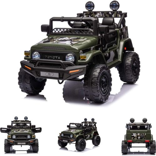 Chipolino Kinderelektroauto SUV Toyota FJ Cruiser EVA-Reifen Musik LED-Lichter grün