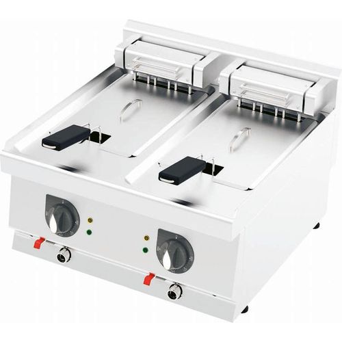 Gastronics Elektro Doppel Fritteuse F6060E 12+12 Liter