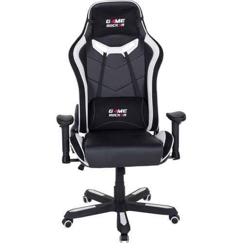Gaming-Stuhl ></noscript>Game-Rocker< 150kg belastbar, in schwarz / weiß - 72x128x72 (BxHxT)