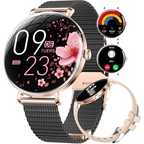 Smartwatch Damen(2 Armbändern), 1.43