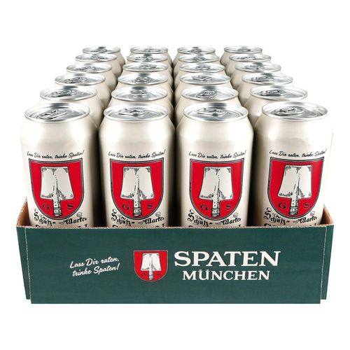 Spaten Münchner Hell 5,2 % vol 0,5 Liter Dose, 24er Pack