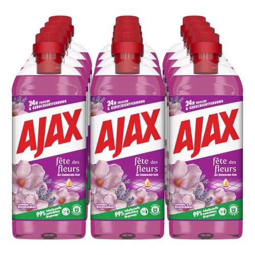 Ajax Allzweckreiniger Lavendel & Magnolie 1 Liter, 12er Pack