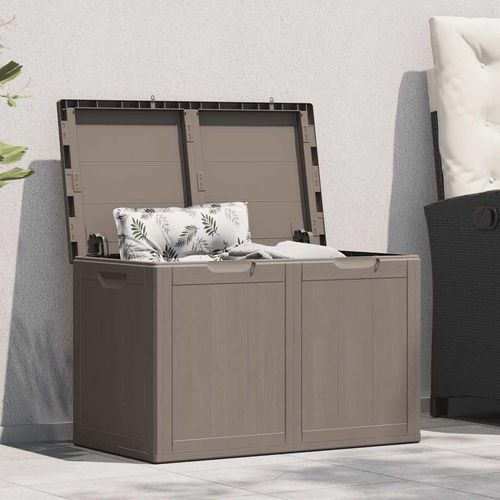 Garten-Aufbewahrungsbox 180 L Braun PP Rattan