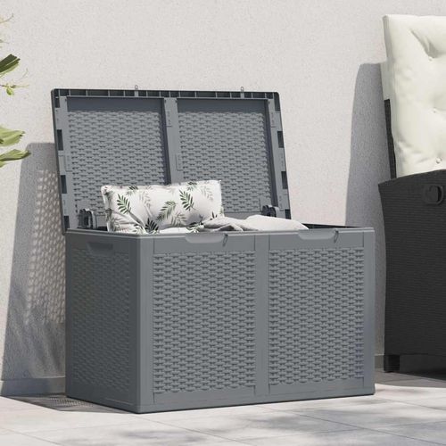 Gartenbox Grau PP Rattan 180 L
