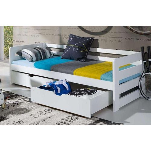 Massivholz-Kinderbett EGO mit Schubladen – 200 x 90 cm – weiß