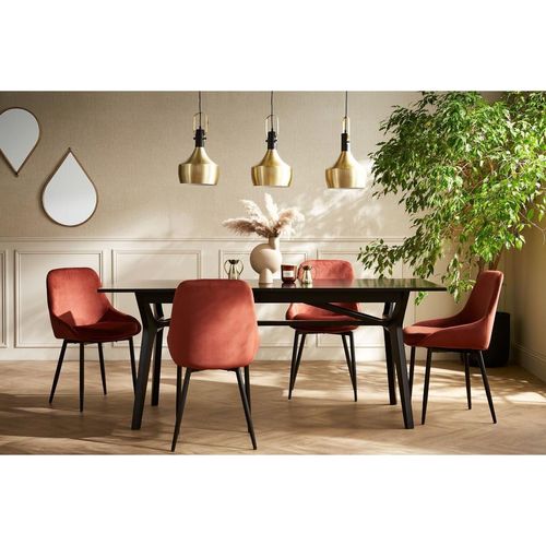 Miliboo - Esstisch ausziehbar Nussbaumfurnier B180-220 cm FOSTER