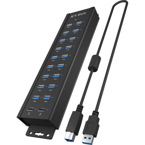 18+2 port USB Hub ICY BOX , 18x USB-A Daten Port