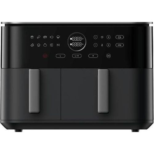 Dual Zone Air Fryer 10L in Schwarz - Innovativer Küchenhelfer für gesundes Kochen | Haushaltsgeräte