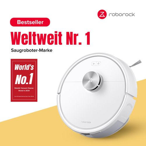 roborock Q7 M5 Saugroboter mit Wischfunktion, 10.000Pa, Dual Anti-Tangle-System, LiDAR Navigation, Staubsauger Roboter für Teppich, Tierhaare (Weiß)