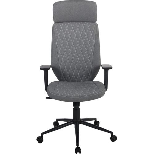 Chefsessel ></noscript>Wanja< ergonomisch, Ziernähte, dunkelgrau, Filzstoff - 66x120x66cm (BxHxT)