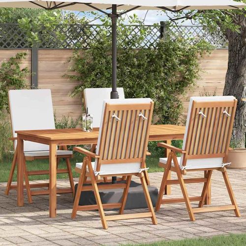 Gartenstuhl 4 pcs Braun 57 x 71,5 x 104 cm Massivholz Teak