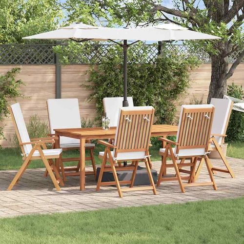Gartenstuhl 6 pcs Braun 57 x 71,5 x 104 cm Massivholz Teak