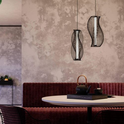 Maytoni LED-Hängeleuchte Shadows of the past, schwarz