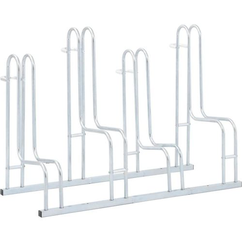Fahrradständer für 4 Fahrräder Freistehend Verzinkter Stahl