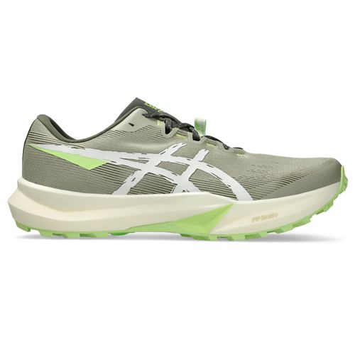 Trailrunningschuh ASICS "FUJI LITE 6", Gr. 45, grün (khaki, cream), Textil, Schuhe, leichter Trailrunningschuhe