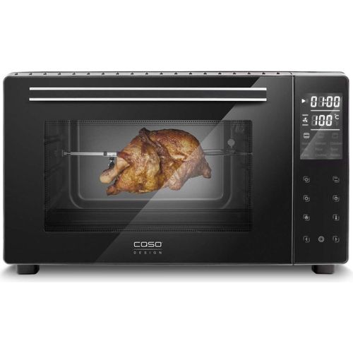 CASO Design Mini-Backofen, TO 26 electronic, mit Drehspieß, 48x30x40 cm, schwarz, 2972