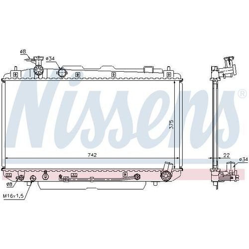 Kühler, Motorkühlung NISSENS 64644A