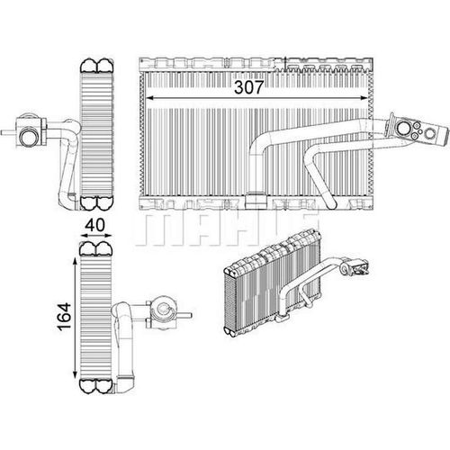 Verdampfer, Klimaanlage MAHLE AE 114 000P