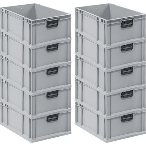 SparSet 10x Eurobox NextGen Portable Duo | HxBxT 22x40x60cm | 44 Liter | Eurobehälter, Transportbox, Transportbehälter, Stapelbehälter
