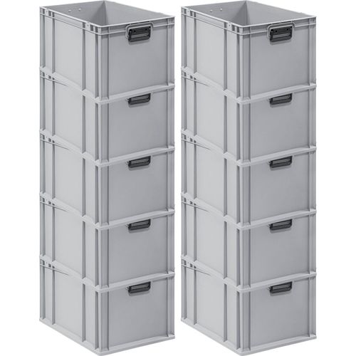 SparSet 10x Eurobox NextGen Portable Duo | HxBxT 32x40x60cm | 65 Liter | Eurobehälter, Transportbox, Transportbehälter, Stapelbehälter