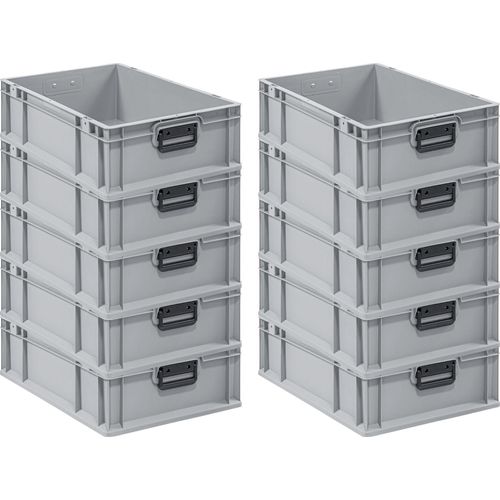 SparSet 10x Eurobox NextGen Portable Duo | HxBxT 17x40x60cm | 34 Liter | Eurobehälter, Transportbox, Transportbehälter, Stapelbehälter