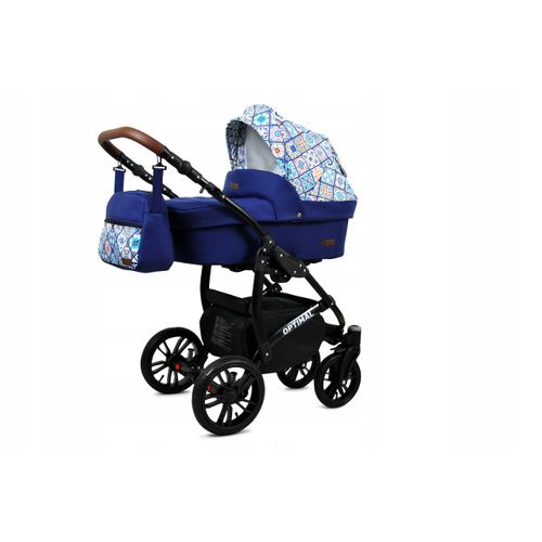 BabyLux® Optimal | 2in1 Kinderwagen Bambimo | Portueguese Tiles | Kombikinderwagen | Kinderwagenset