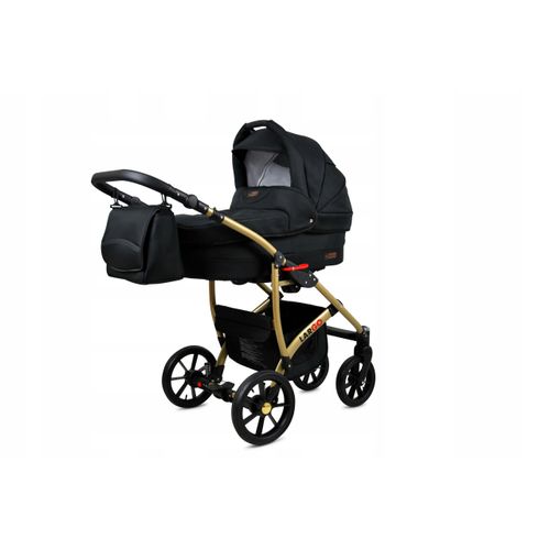 BabyLux® Largo | 2in1 Kinderwagen Bambimo | Black | Kombikinderwagen | Kinderwagenset | Buggy + Baby