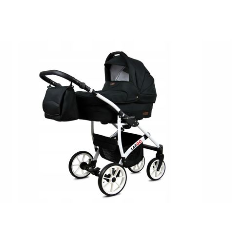BabyLux® Largo | 2in1 Kinderwagen Bambimo | Black | Kombikinderwagen | Kinderwagenset | Buggy + Baby