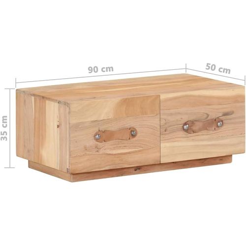 Couchtisch 90x50x35cm aus massivem recyceltem Holz Couchtische Beistelltische