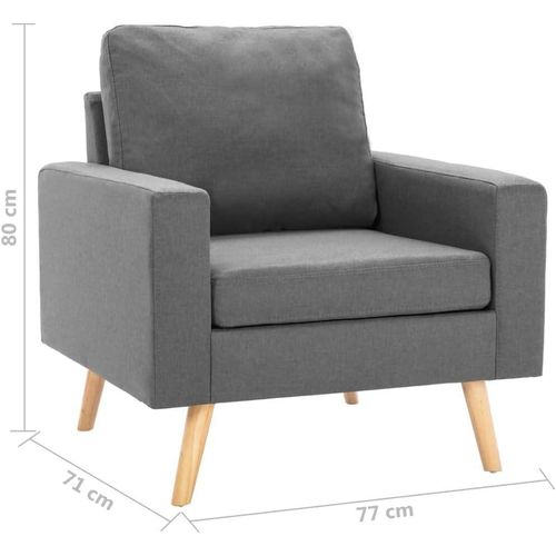 vidaXL Sessel Liegesessel Sofa Polstersessel Einzelsofa Loungesessel Liegesessel Fernsehsessel Stoffsofa Lounge Hellgrau Stoff Holzrahmen
