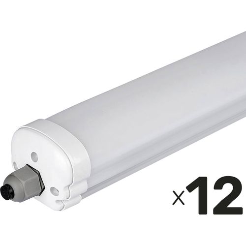 V-TAC LED-Feuchtraum-Wannenleuchte VT-1574-N, EEK: E, 48 W, 5760 lm, 6500 K, 1500 mm, 12 Stück