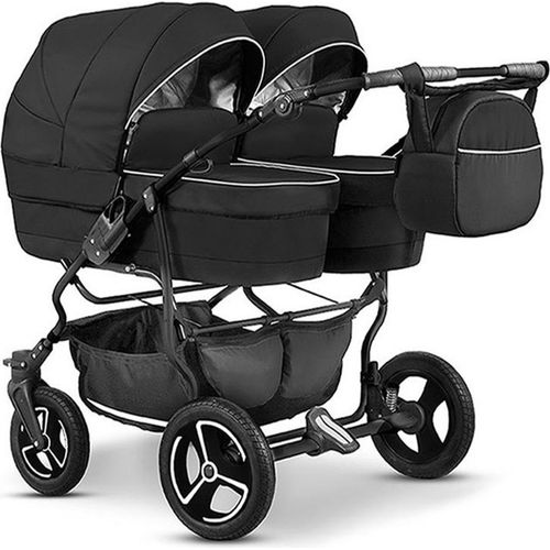 Zwillingskinderwagen 2 in 1 Twin Star inkl. Sportsitze - 10 Teile - in 16 Farben