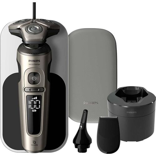 Philips Rasierer S9000 Prestige SP9883/36 Elektrischer Nass- und Trockenrasierer mit SkinIQ