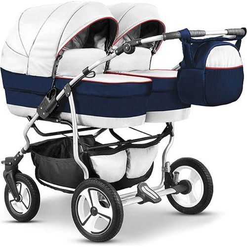 Zwillingskinderwagen 2 in 1 Twin Star inkl. Sportsitze - 10 Teile - in 16 Farben