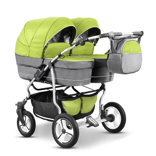 Zwillingskinderwagen 2 in 1 Twin Star inkl. Sportsitze - 10 Teile - in 16 Farben