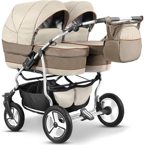 Zwillingskinderwagen 2 in 1 Twin Star inkl. Sportsitze - 10 Teile - in 16 Farben